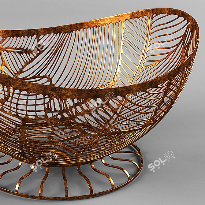 Metallic Pet Bowl 3D model image 2