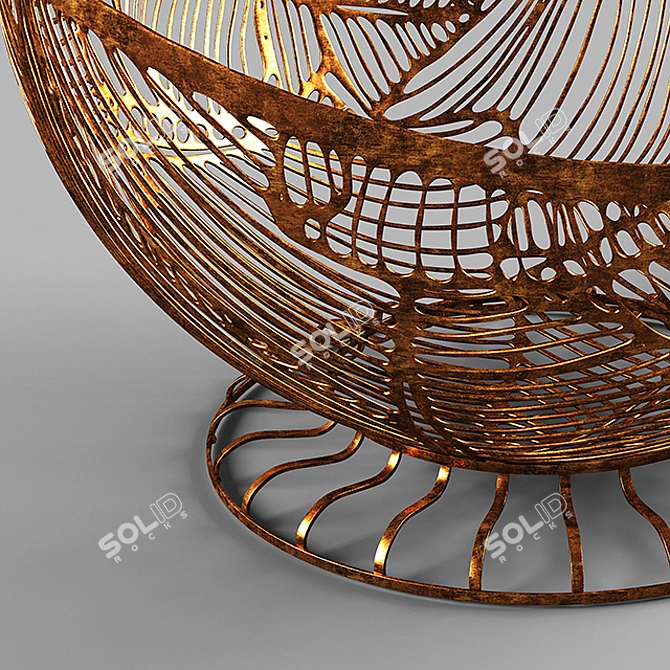 Metallic Pet Bowl 3D model image 3