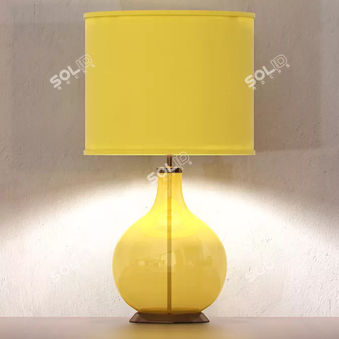 Elstead HQORB Lime Glass Metal Table Lamp 3D model image 1