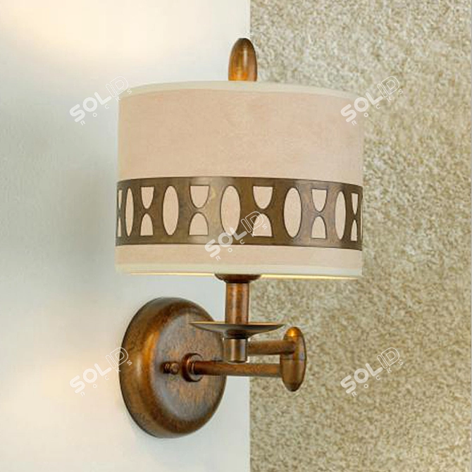 Modern Oval Wall Lamp 3D model image 3