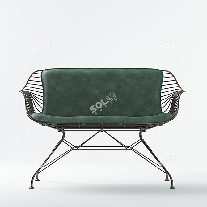 Minimalist Wire Lounge Sofa - Overgaard&Dyrma 3D model image 1