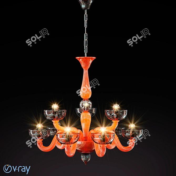 Title: Murano Crystal Chandeliers - Vetri Lamp Collection 3D model image 1