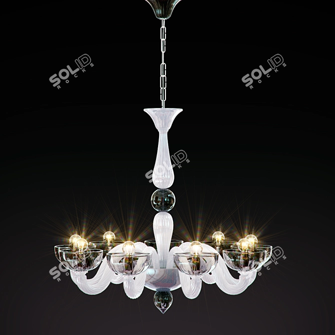 Title: Murano Crystal Chandeliers - Vetri Lamp Collection 3D model image 2