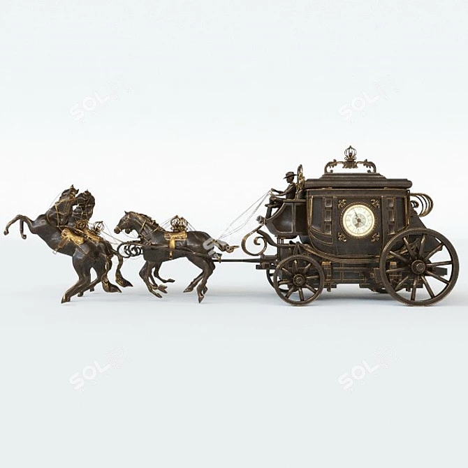 Time Master Coach Clock 3D model image 1