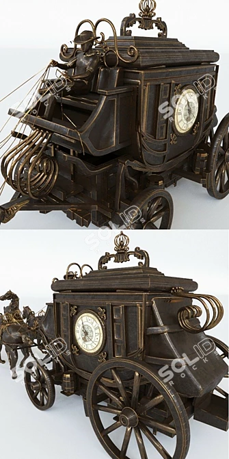 Time Master Coach Clock 3D model image 2
