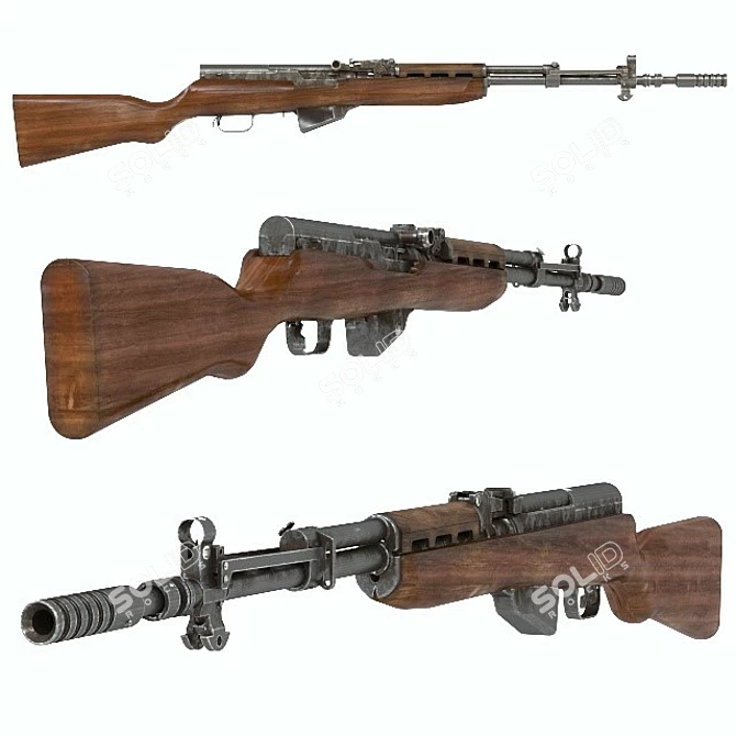 Precision Semi-Automatic Carbine 3D model image 1