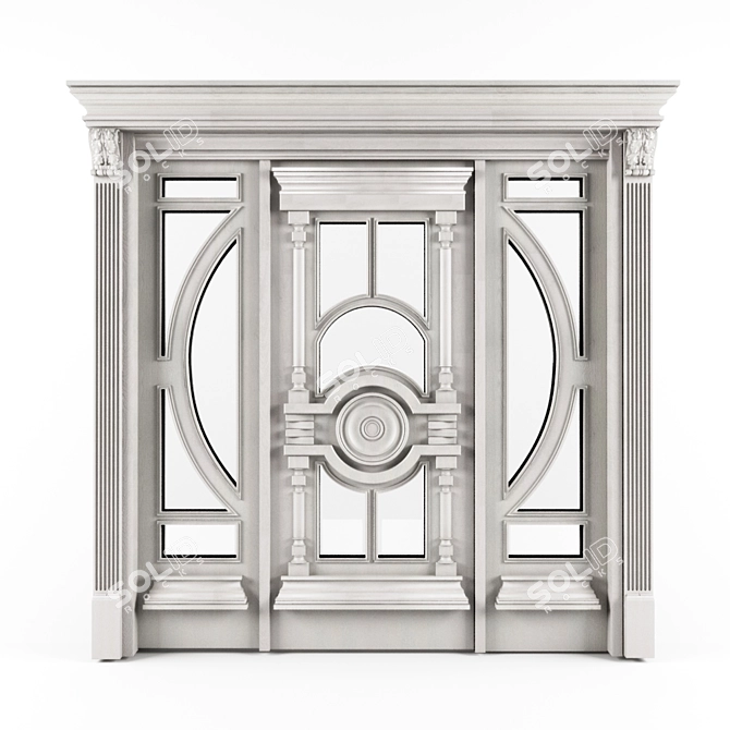 Customizable Entrance Door (Hardware Not Included) 3D model image 1
