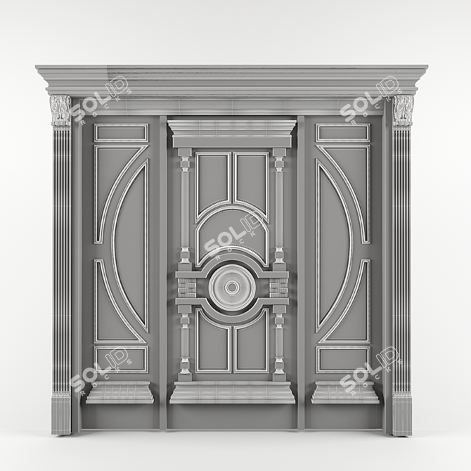 Customizable Entrance Door (Hardware Not Included) 3D model image 3