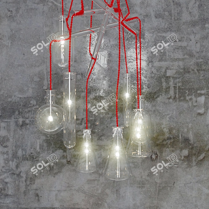 Provella 8er: Sleek Glass Pendant Light 3D model image 2