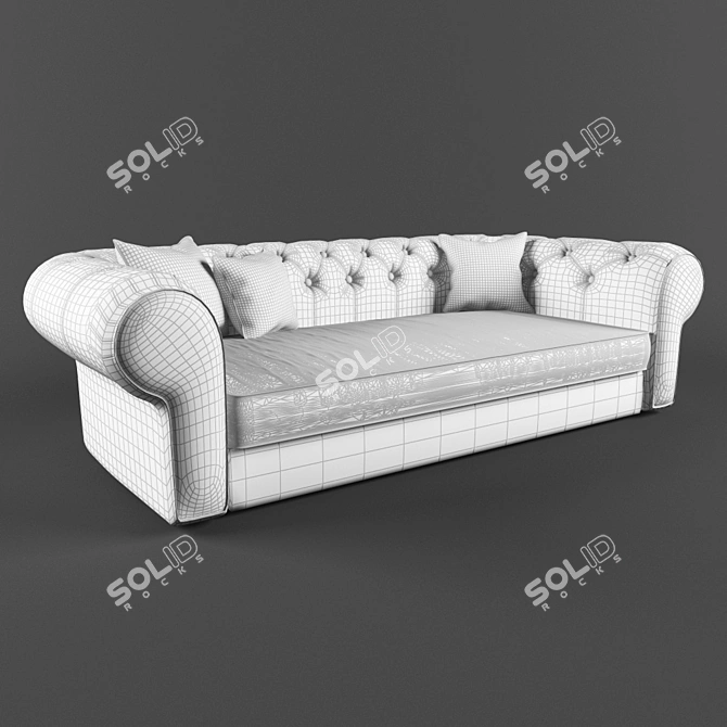 Italian Luxury: Magnum Asnaghi Sofa 3D model image 3