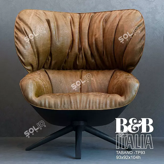 Cozy Elegance: B&B Armchair TP-93 3D model image 1