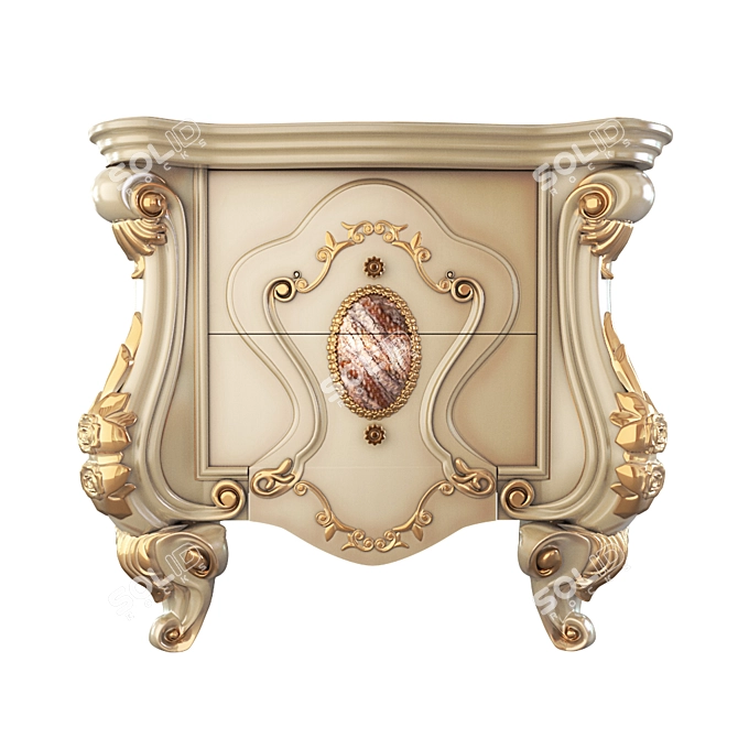 Elegant Rosalie Bedside Table 3D model image 1