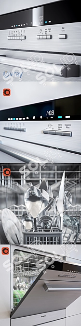 Siemens SpeedMatic SC76M522RU: Versatile, Flexible, and Leak-Proof Dishwasher 3D model image 2