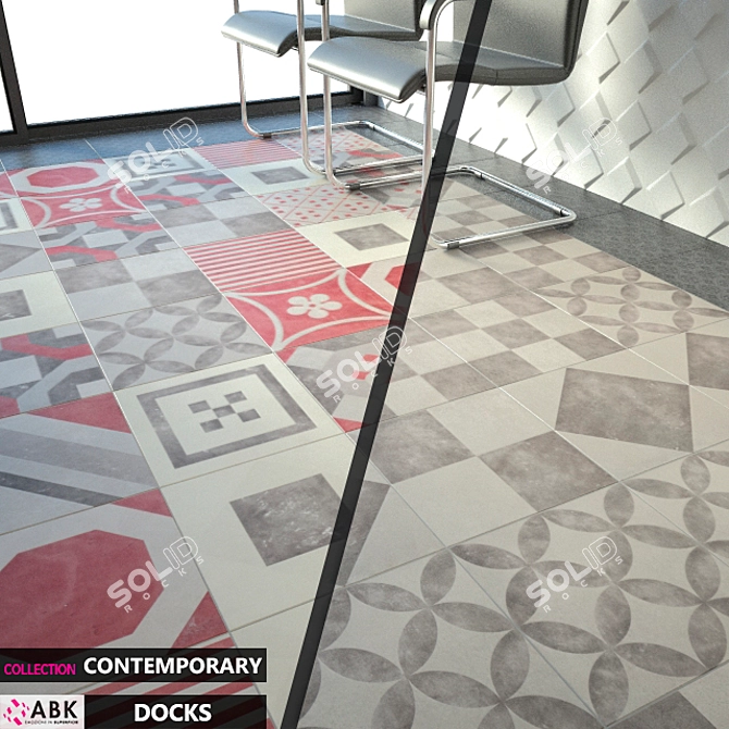 Contemporary Docks Set 02: Stylish Flooring Collection 3D model image 1