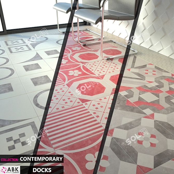 Contemporary Docks Set 02: Stylish Flooring Collection 3D model image 2