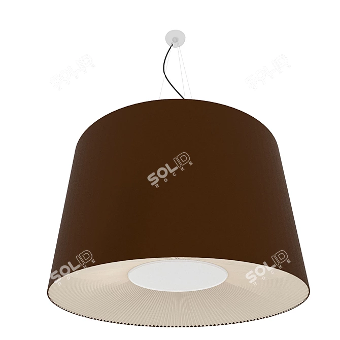 Elegant Velvet Suspension Lamp 3D model image 1