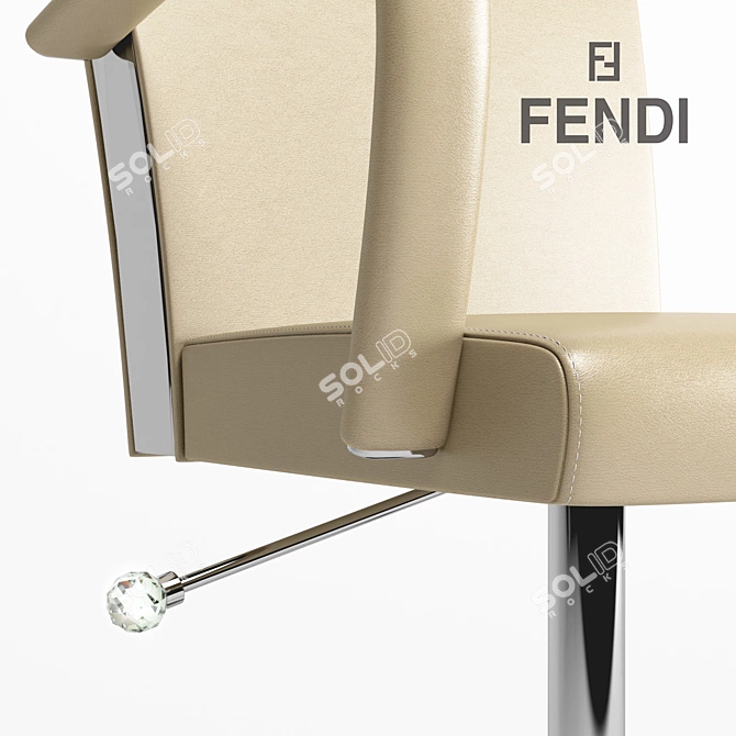 Elegant Fendi Elisa Bar Chair 3D model image 2