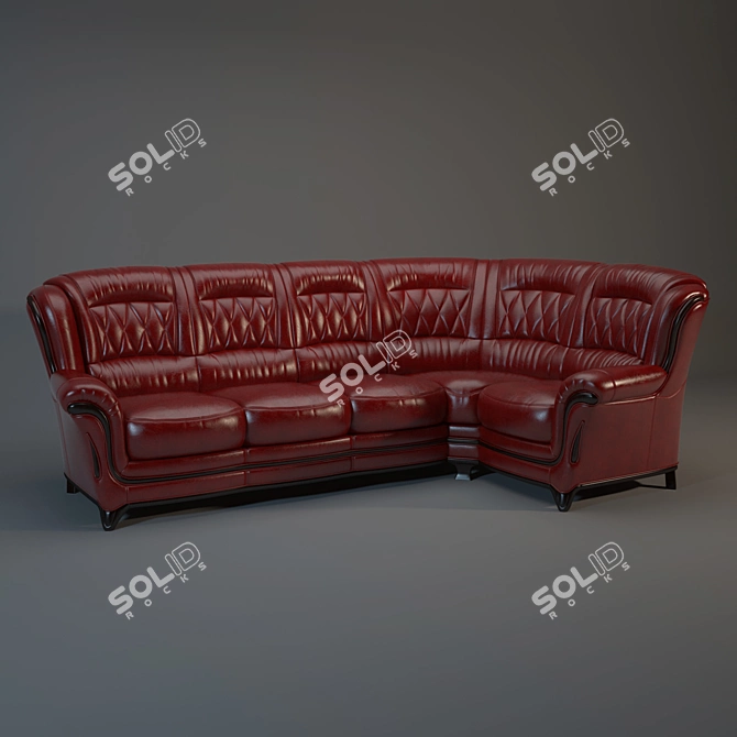 Elegant Diana Sofa by Tries 3D model image 1