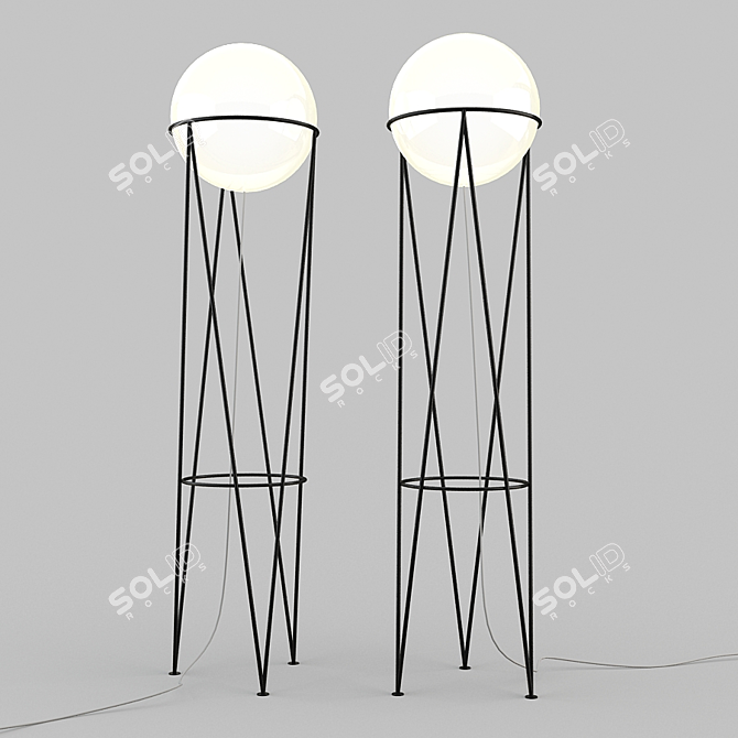 Contemporary Floor Lamp 3D model image 1