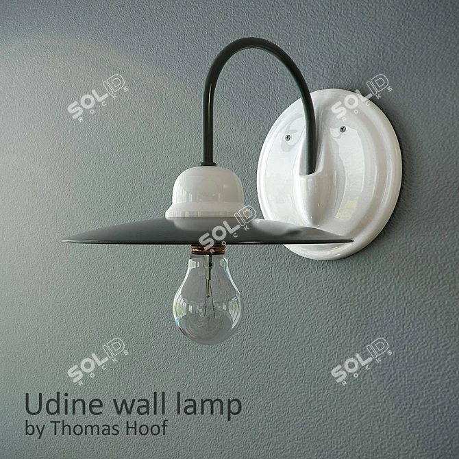 Vintage Ceramic Wall Lamp 3D model image 1