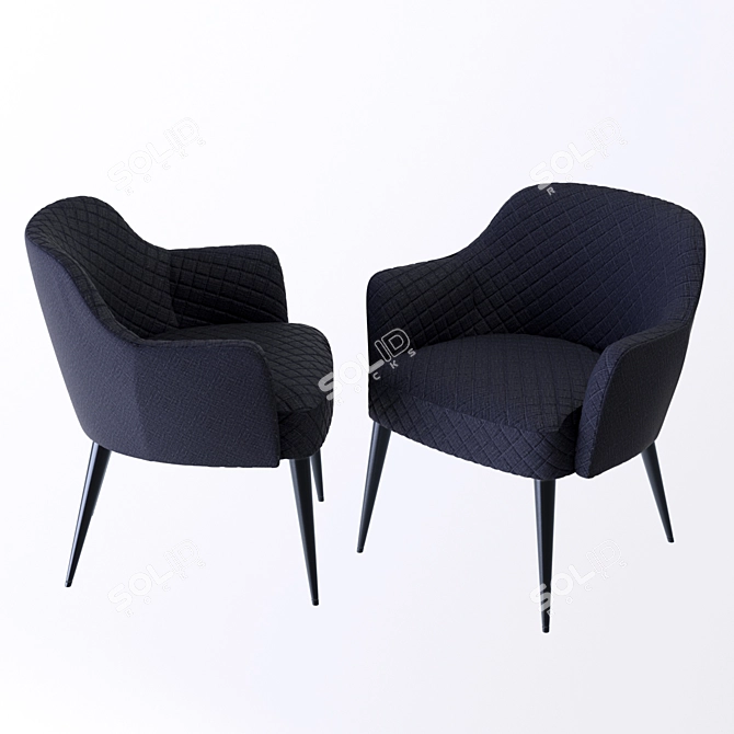 3D Unwrap Chair 3D model image 1