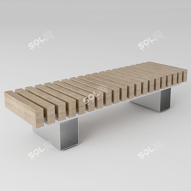 MAF Market Bench & Urn Set 3D model image 2