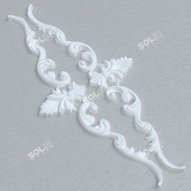 Elegant Decor Accent: Verts & Facrs 3D model image 1