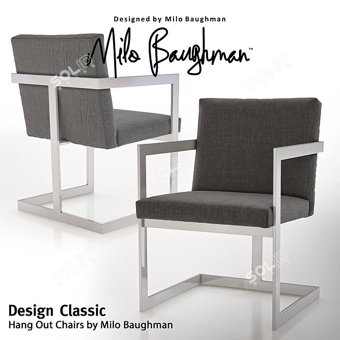 Milo Baughman Hang Out Chairs 3D model image 1