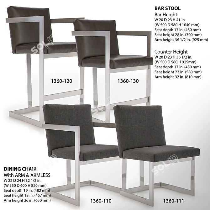 Milo Baughman Hang Out Chairs 3D model image 2