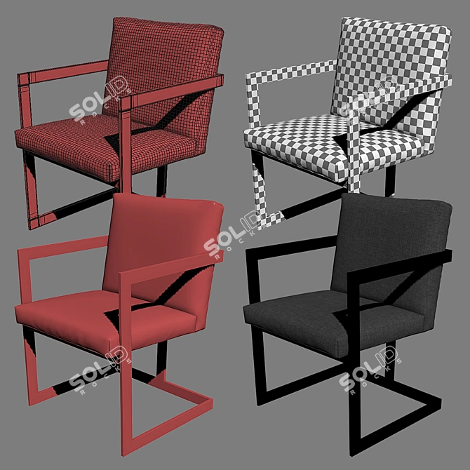 Milo Baughman Hang Out Chairs 3D model image 3