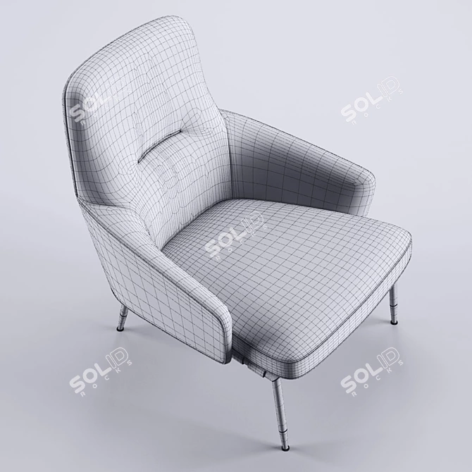 Modern Minotti Coley Armchair 3D model image 3