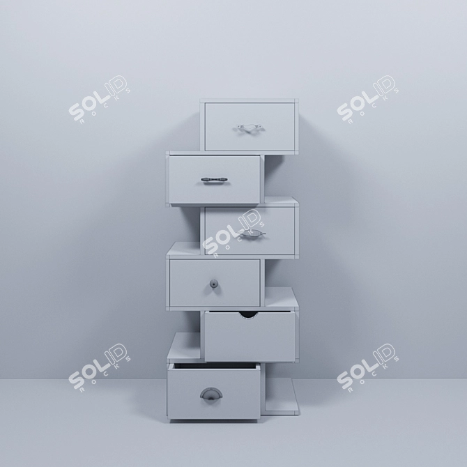 Rodeo Zick Zack 6 Drawer Chest 3D model image 2