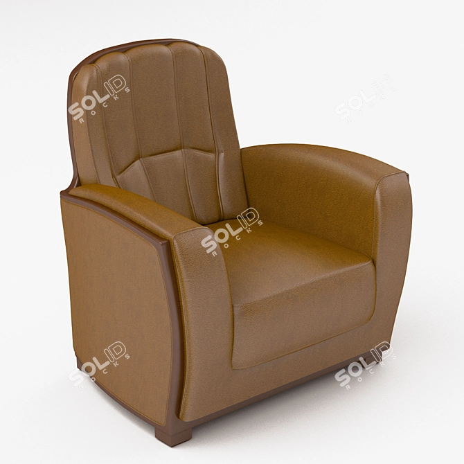 Luxury Mascheroni Armchair 3D model image 1