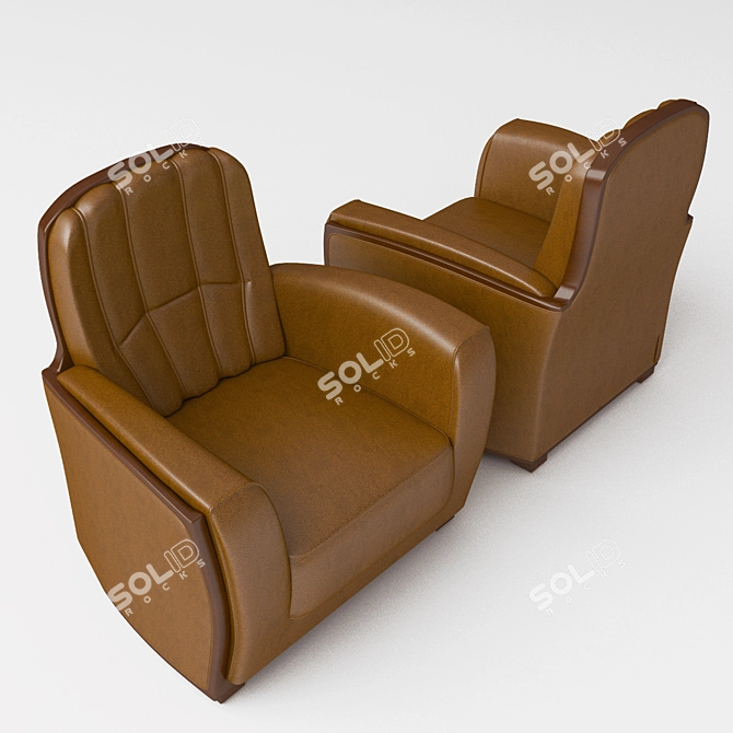 Luxury Mascheroni Armchair 3D model image 2