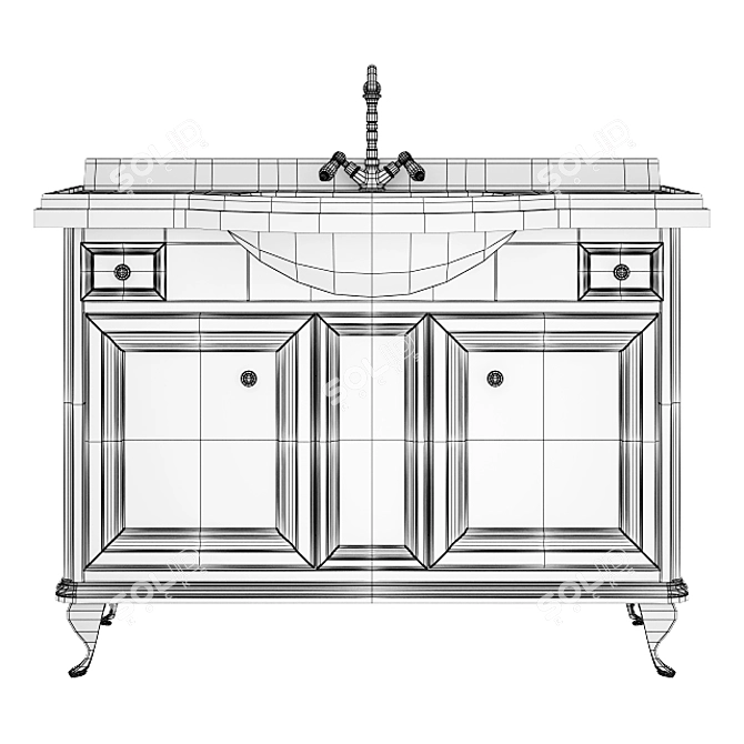 Ravenna 120 - Elegant Bathroom Furniture 3D model image 3