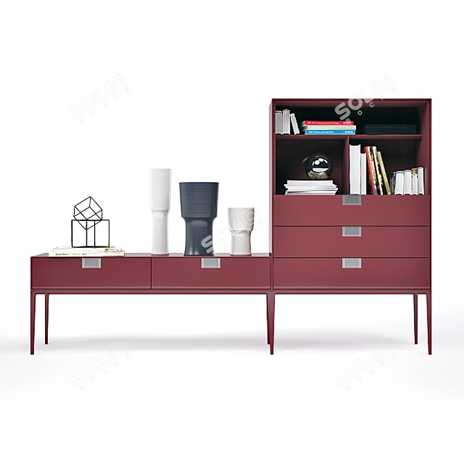 Elegant Italian Cabinet - ALCOR Storage 3D model image 1