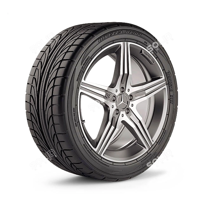 AMG Mercedes Wheel Set 3D model image 1