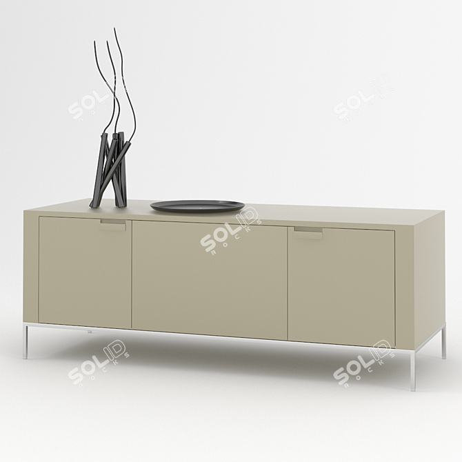 Elegant Modern Sideboard by CC 3D model image 1