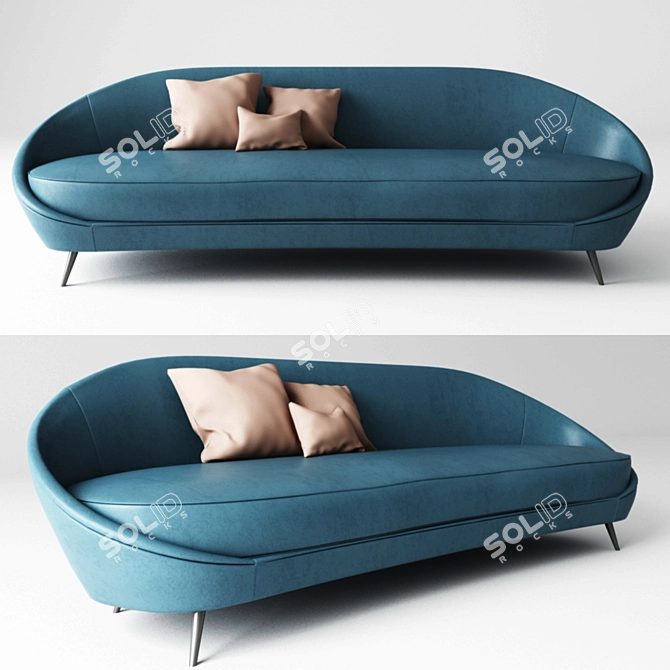 Vibieffe NIDO 650: Stylish & Comfy Sofa 3D model image 1