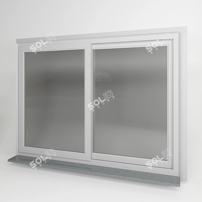 Premium PVC Windows: High-Quality & Ready to Render 3D model image 1