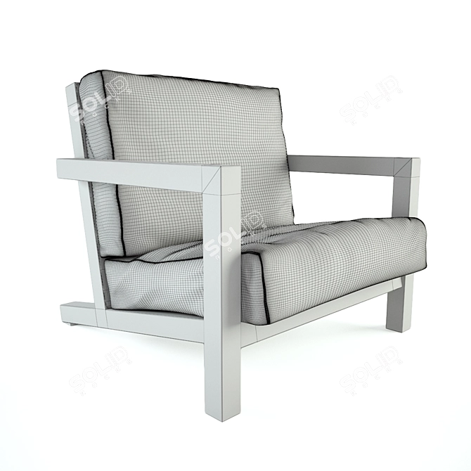 Laurameroni Maxima BD: Elegant and Practical Leather Armchair 3D model image 3