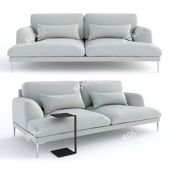 Elevated Comfort: Classic Sofa 3D model image 1