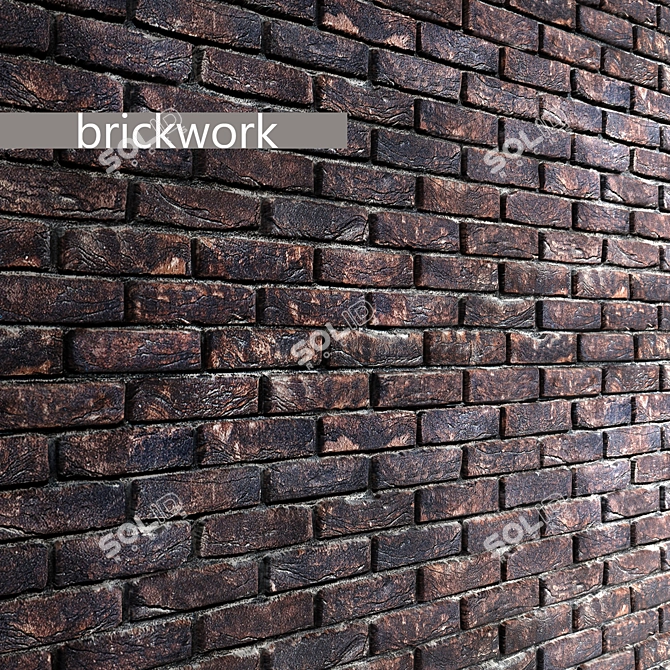 Versatile Brick Wall: Ideal for Tiling 3D model image 1