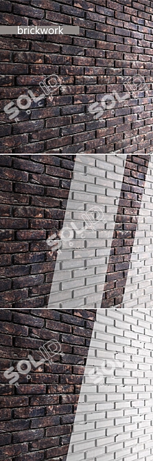 Versatile Brick Wall: Ideal for Tiling 3D model image 2