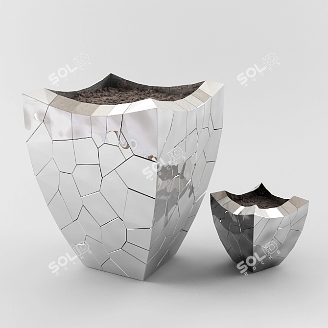 Modern Ushuaia Vases for Stylish Decor 3D model image 1