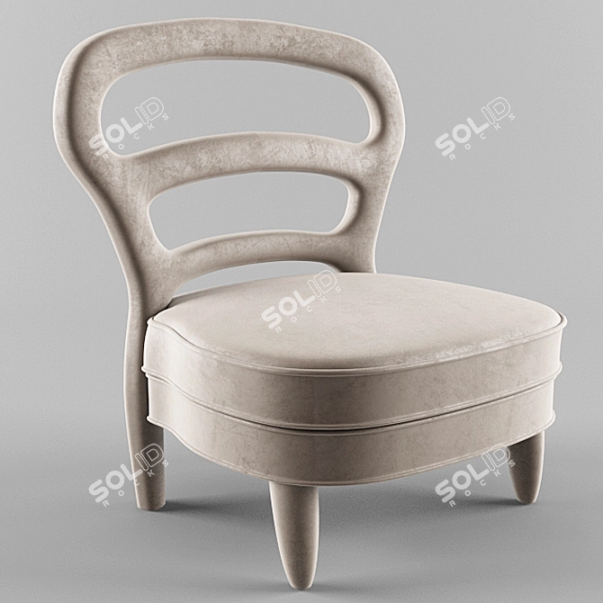 Elegant PROMEMORIA Nina Armchair 3D model image 1