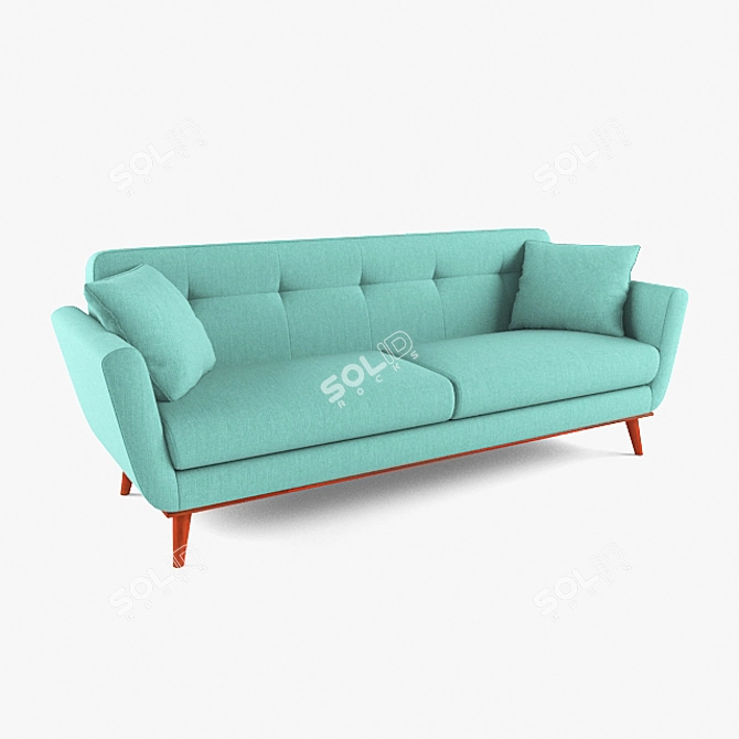 Elegant Hanford Sofa: Max 2015, Max 2012, FBX 3D model image 1