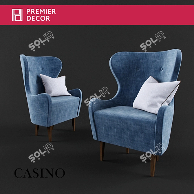 Elevate Your Space with CASINO Chair 3D model image 1