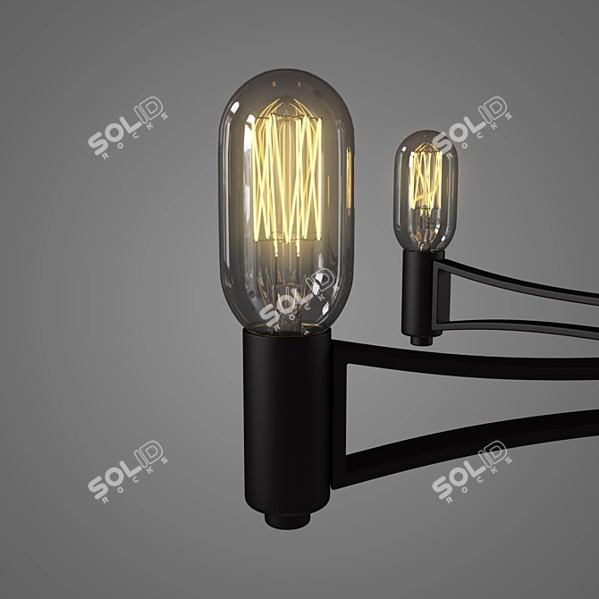 German-made Tropfen 1523-6P-U1F Chandelier 3D model image 2