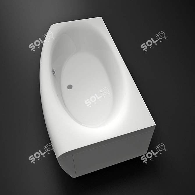 Elegant Evolution Bathtub by Nosal 3D model image 2